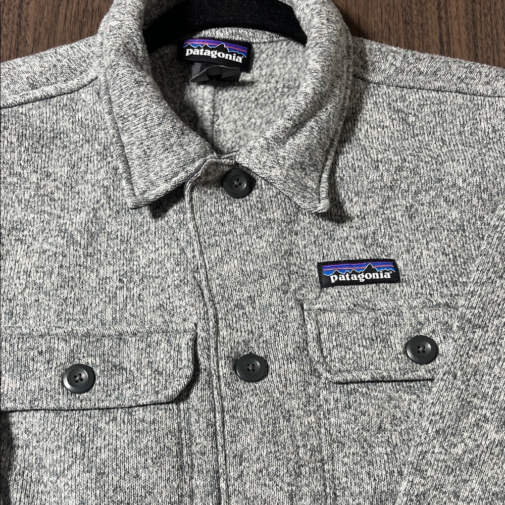 Patagonia Men's Gray Fleece lined Shirt Jacket medium - Picture 10 of 15
